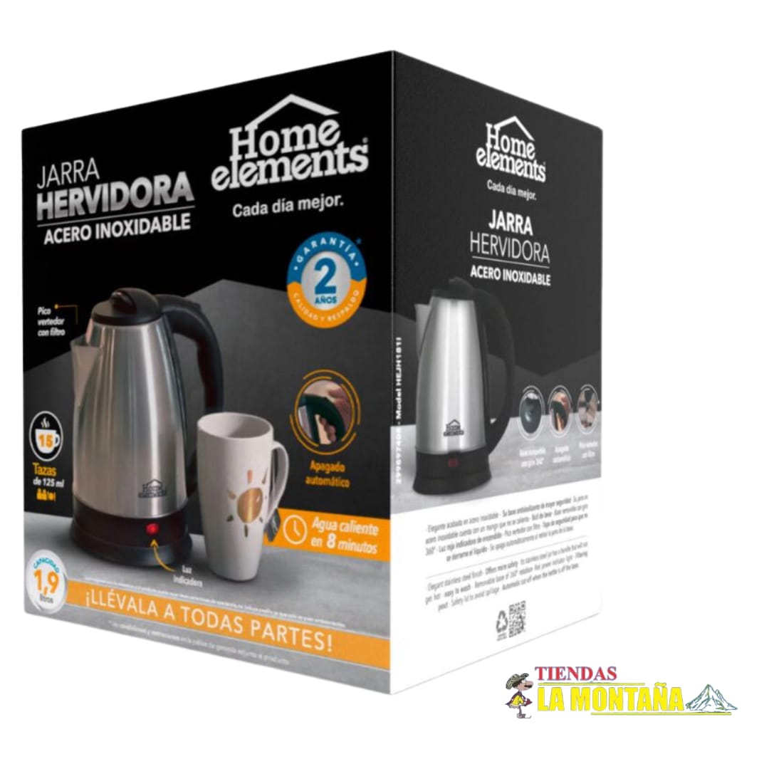 Jarra Hervidora En Acero Inoxidable Home Elements (278)